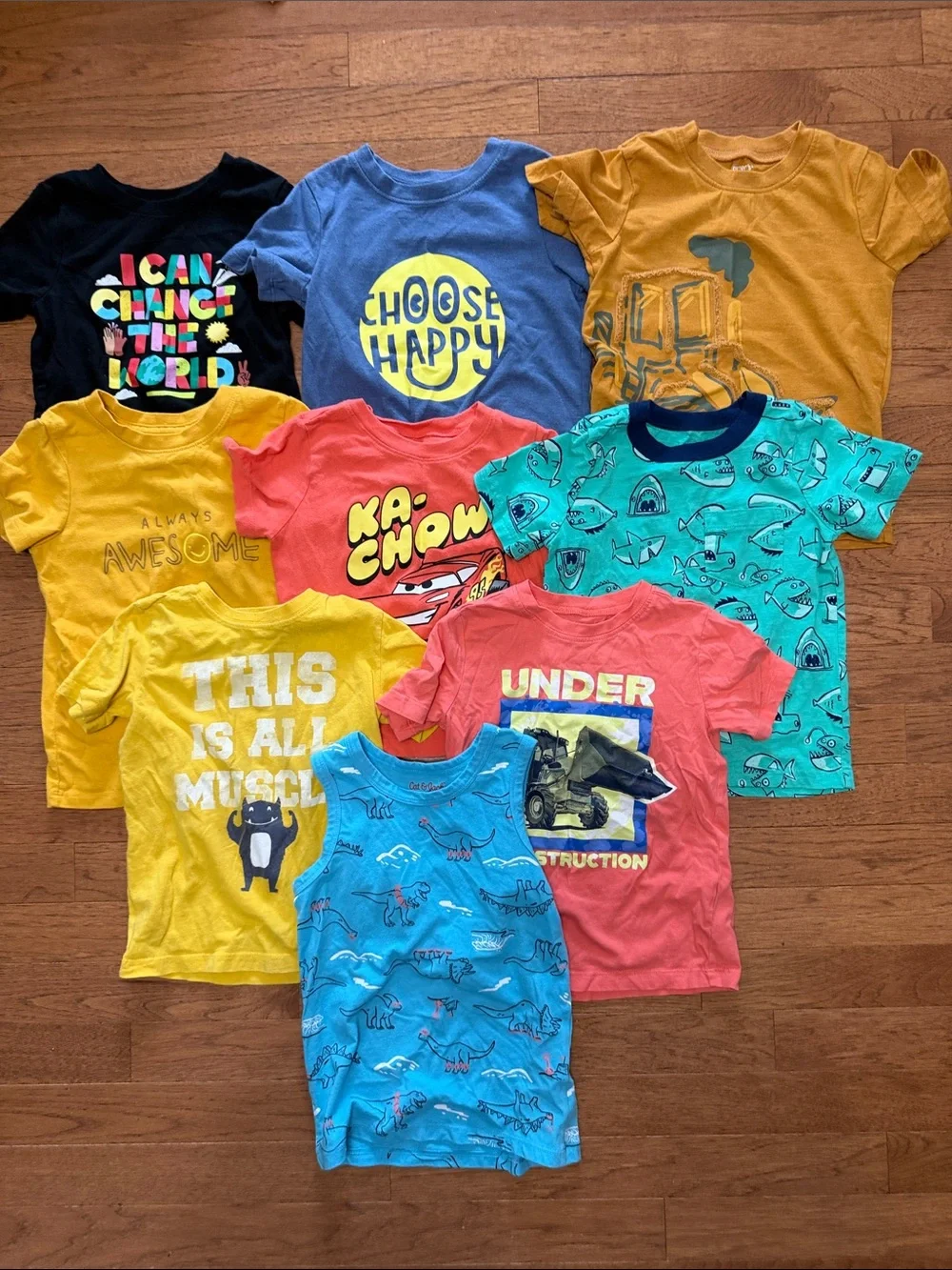 Carter's Assorted Kids Short Sleeve & Tank Tops - Bright Multi Colors